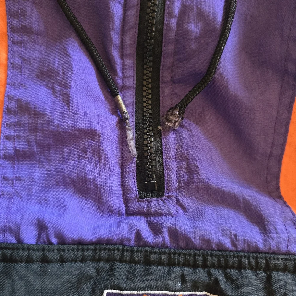 Vtg Phoenix Suns Starter Puffy Jacket Sz XL hoodie half zip pouch NBA **FLAWS**